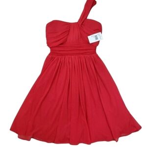 Steppin' Out ~Woman Size M~ Red Asymmetric Prom Party Dress NORDSTROM NWT.